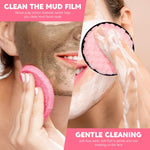 MAYCREATE Hairband Set for Skincare and Face Wash with 9Pcs Soft Sponge Pads | Pink Bow Design