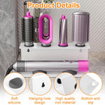 MAYCREATE Curling Iron Holder for Dyson Airwrap with Double Layer Storage and Anti Slip Nubs | Wall Mounted White Organizer