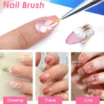 MAYCREATE Nail Art Tools Kit for Nail Design with Dual Head Dotting Tools & Liner Pens Set of 10