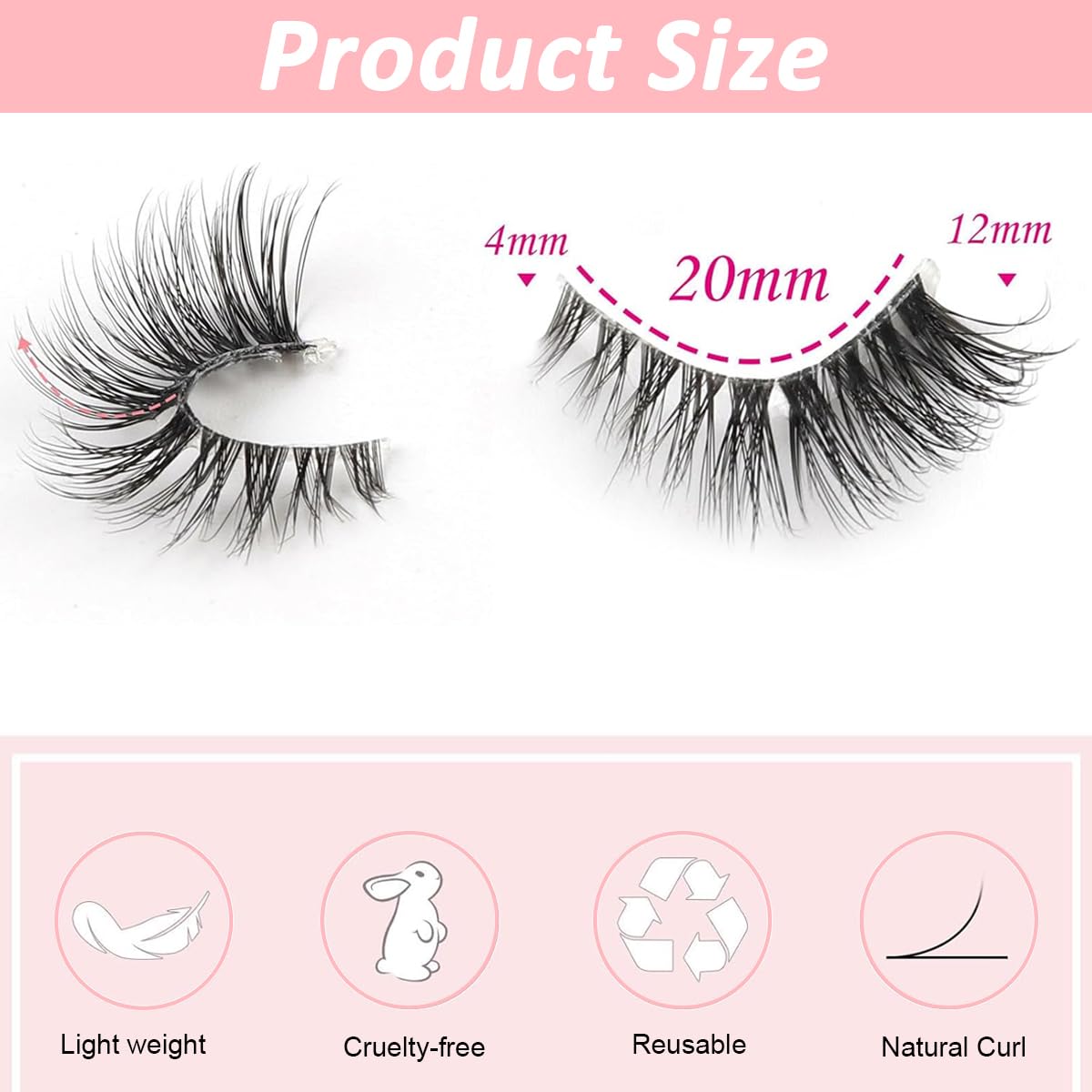 MAYCREATE Eyelash Clusters 36 pcs for DIY Lash Extensions with Self Adhesive Strips | Fluffy Fiber Lashes for Natural or Party Look
