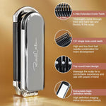 MAYCREATE Mini Hair Brush with Mirror for Travel and Purse featuring Foldable Design | Ideal for Women and Kids