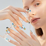 MAYCREATE® DIY Nail Decals Ocean Themed Nail Art Charms Pearl Seashell Starfish Nail Art Decals Assorted 12 Designs Non-adhesive DIY Nail Art Charms Nail Decals DIY Craft Nail Art Supplies