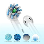 MAYCREATE Replacement Toothbrush Heads for Oralb with 16° Angled Bristles | Pack of 4