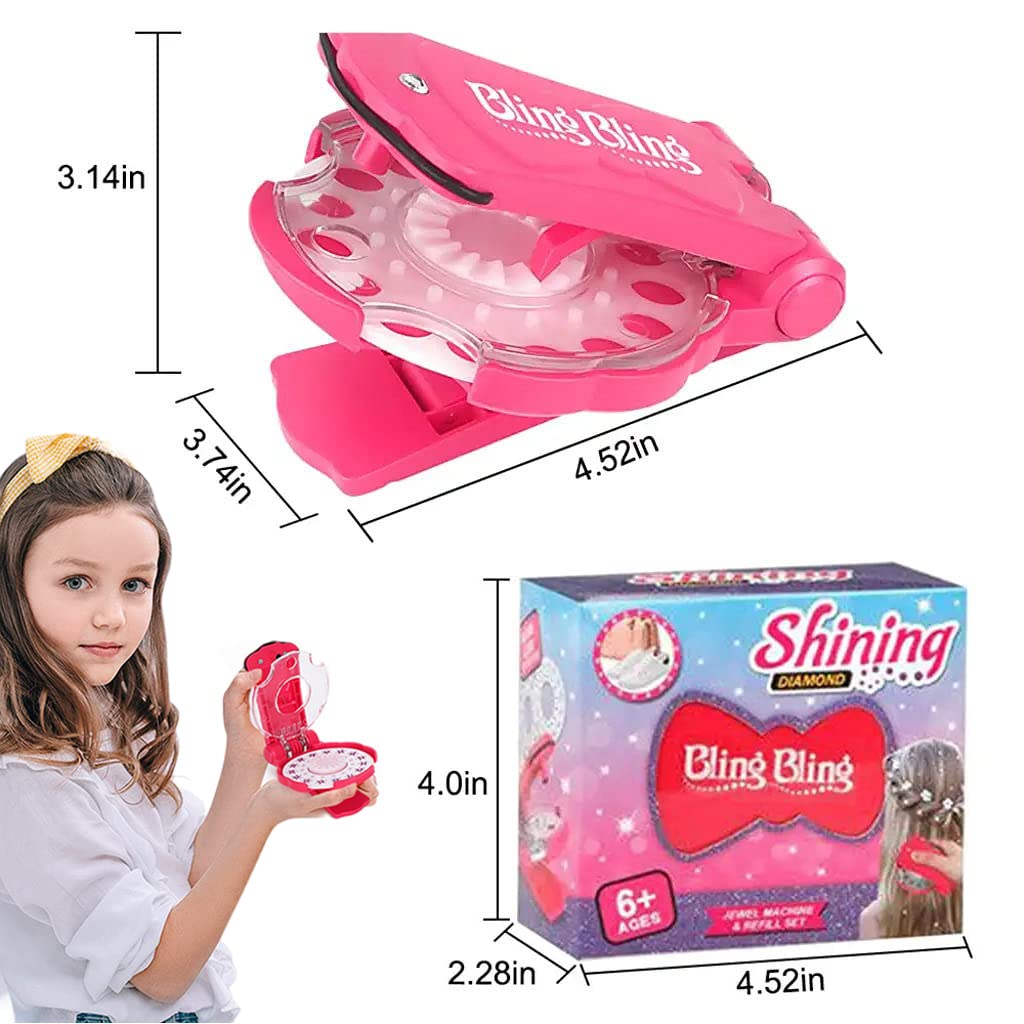 MAYCREATE Hair Gem Stapler for Quick Party Styling with 180 pcs Rhinestone Kit | Easy Hair Decor for Girls and Women