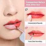 MAYCREATE Retractable Lip Brush for Lipstick with Double End Design and Cap | Pink Portable Makeup Tool