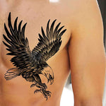 MAYCREATE Temporary Tattoo Stickers for Men with 35 Sheets Waterproof Assorted Designs | Beast Theme Body Art