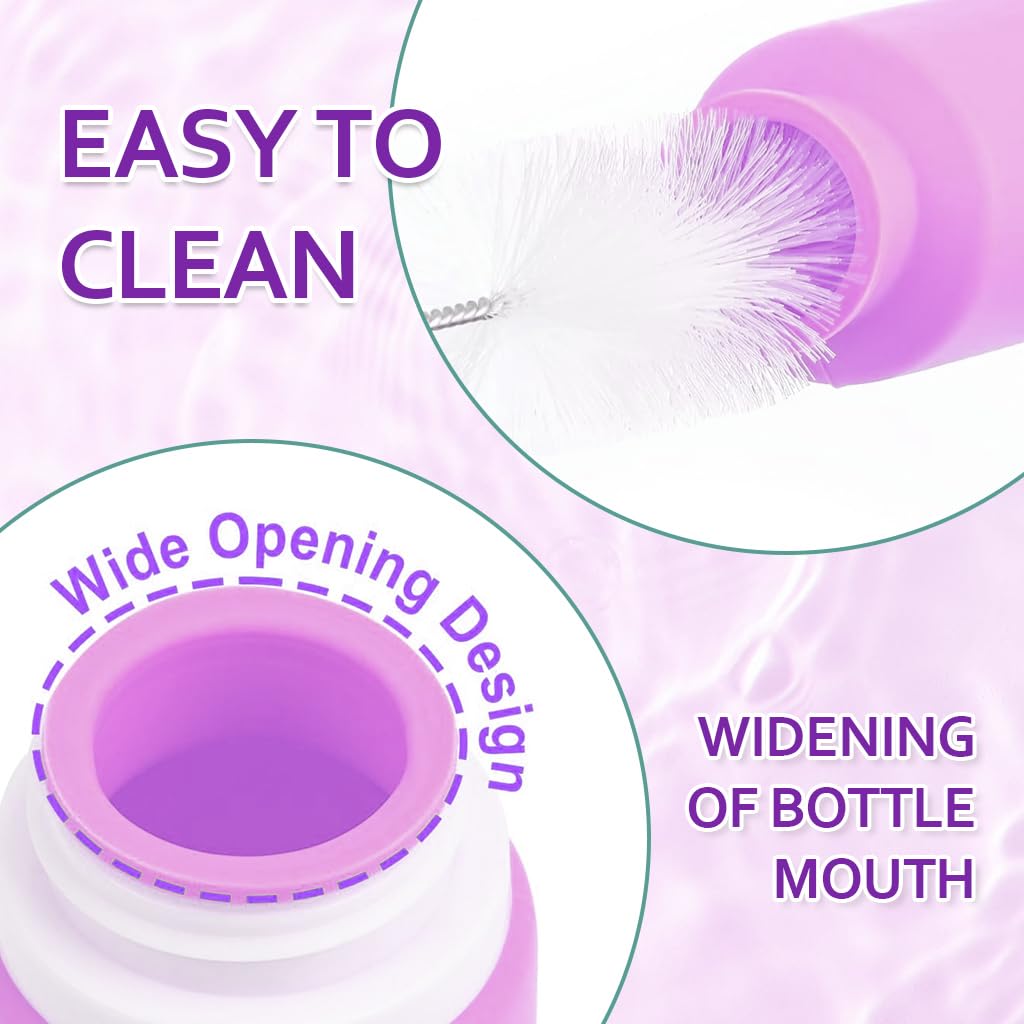 MAYCREATE Travel Bottle Kit for Toiletries with Leakproof Air Valve | 32pcs BPA Free Silicone Set