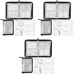 MAYCREATE Transparent Jewelry Storage Book with 60 Pockets for Rings Necklaces and Bracelets | Black 3PCS