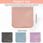 MAYCREATE 4 Pack Mini Makeup Bag Small Pouches For Women Pu Cosmetic Bag Squeeze Top Pocket Storage Pouch For Coin Purse Lipstick Jewelry Accessories (Self-Closing, 4.3X4.7In), Assorted