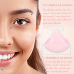 MAYCREATE Makeup Powder Puff for Face and Body with Triangle Design | 2pcs Pink Cotton