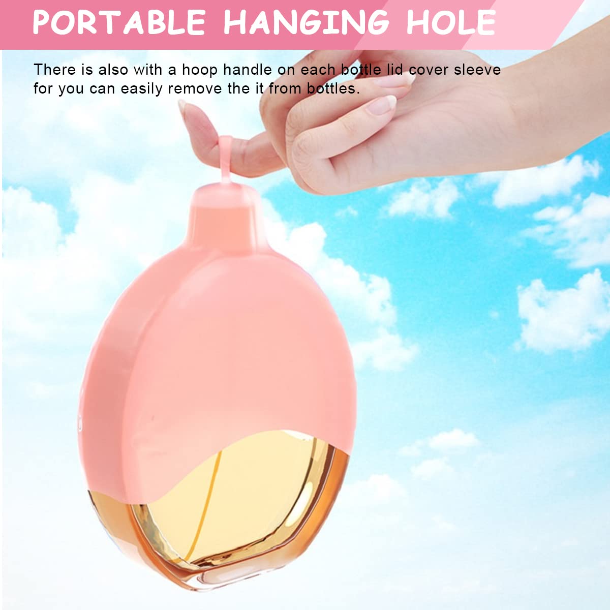 MAYCREATE Elastic Sleeves for Travel Bottles 8 Pack with Secure Seal Technology | Reusable Silicone Covers for Leak Proof Toiletry Storage