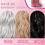 MAYCREATE® 18PCS Hair Tinsel Clip-in Glitter Extensions for Women 20.5in Pink Shiny Strands Heat Resistant Fairy Sparkle Accessories Girls Kids Festival Cosplay Party Gift