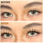 MAYCREATE® 10 Pairs Brown Lashes Natural Light Brown False Eyelashes Clear Band Faux 3D Mink False Eyelashes Natural Looking Fluffy Cat Eye Wispy Strip Lashes