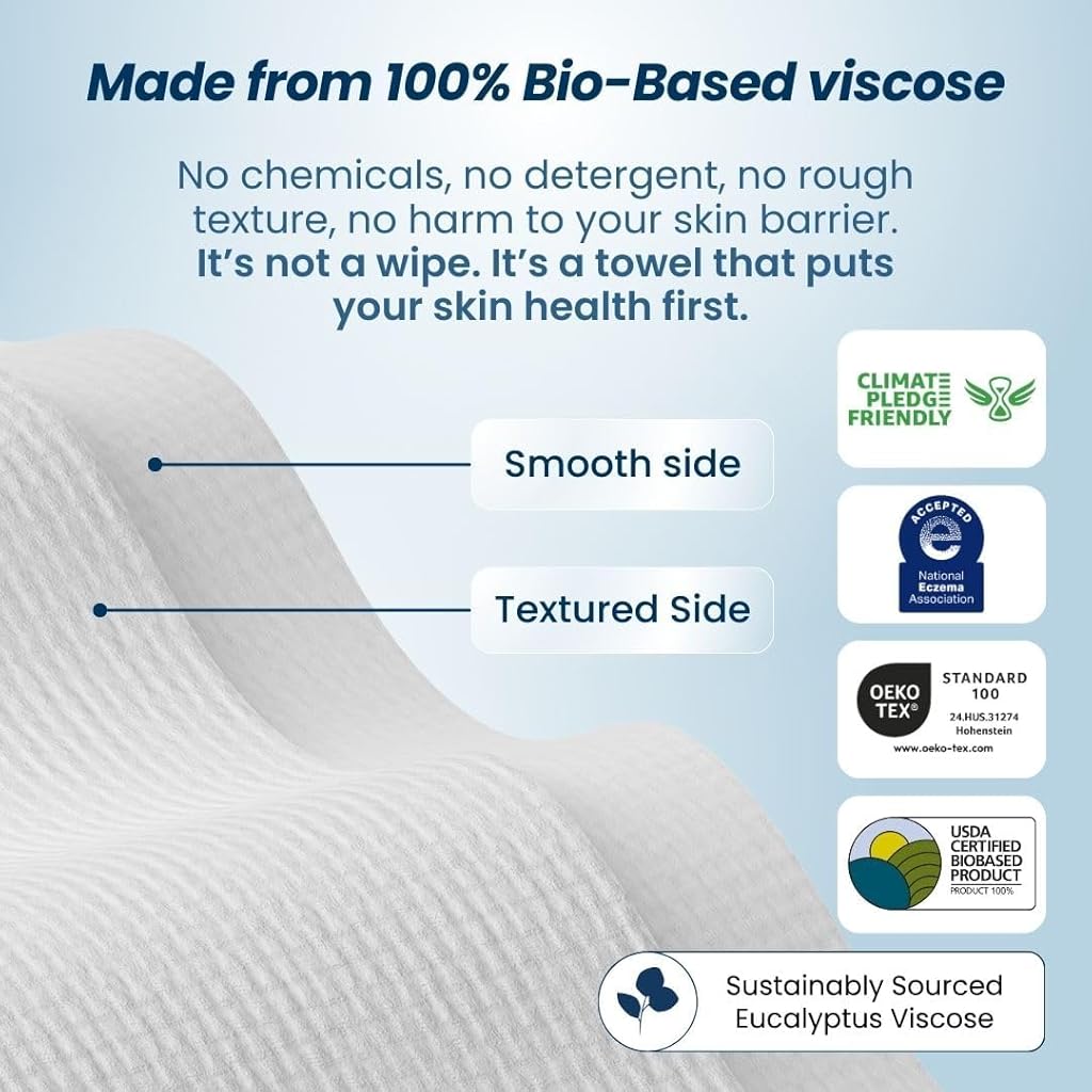 MAYCREATE® 25x30cm Face Towels,50 Counts Disposable Towels Soft 100% Cotton Multi-Purpose Tissue for Face Skin Care,Makeup Remover Baby Care House Cleaning Gentle