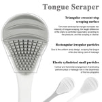 MAYCREATE Tongue Cleaner for Adults 4PCS featuring Fan Shaped Double Sided Design with Soft Silicone | Helps Fight Bad Breath