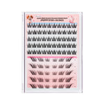 MAYCREATE® 80Pcs False Eyelashes Combo Pack, Self-Adhesive Cluster Lashes 10-13mm, Puppy Eye & Wispy Cat Eye Styles, Lightweight Synthetic Lashes, No Glue Lash Kit with Tweezer
