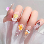 MAYCREATE 3D Cartoon Nail Charms for DIY Nail Art with 12 Styles and Resin Design | Includes Storage Box