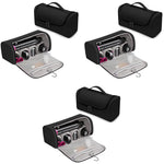 MAYCREATE Travel Storage Bag for Dyson Airwrap featuring 5 Compartments and Hanging Hook | PU Waterproof Organizer for Hair Styling Tools