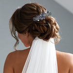 MAYCREATE Hair Accessories for Women featuring 2Pcs 3.5 in Rhinestone Snap Barrettes | Floral Alloy Clips