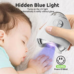 MAYCREATE USB Baby Nail Trimmer with LED Light featuring Dual Head 3 Speeds Safe Filer for Kids and Adults