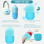 MAYCREATE Ice Face Roller for Massage and Edema Relief with Anti Leak Silicone Mold 13×6.5×5.5cm | Reusable Skincare Tool for Women