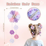 MAYCREATE Hair Bows for Girls 12PCS featuring Alligator Clips and Purple Flower Design | Cute Accessories for Kids and Teens