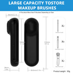 MAYCREATE Makeup Brush Holder for Travel and Daily Use with 22.6 cm Size & Magnetic Closure | Silicone Organizer Featuring Built In Cleaning Area