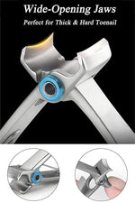 MAYCREATE Nail Clippers for Thick Nails with 15mm Wide Jaw and Ergonomic Non Slip Handle