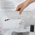 MAYCREATE Silicone Makeup Brush Holder for Travel with Secure Zipper Closure | 22.6×7.6 cm Khaki Case