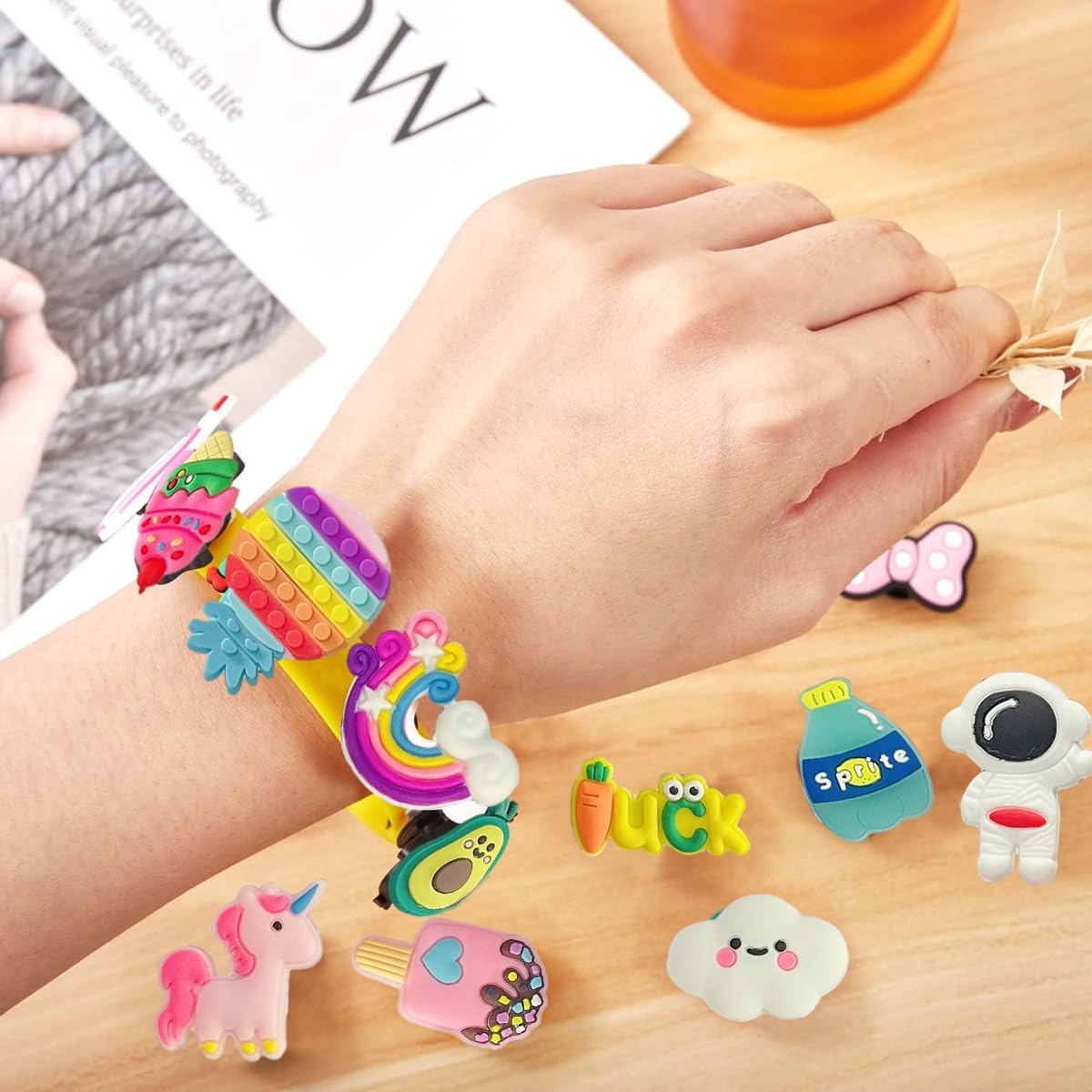 MAYCREATE Shoe Charms for Clogs with 35+30 Pcs Cartoon Designs in PVC | Fun DIY Gift Set