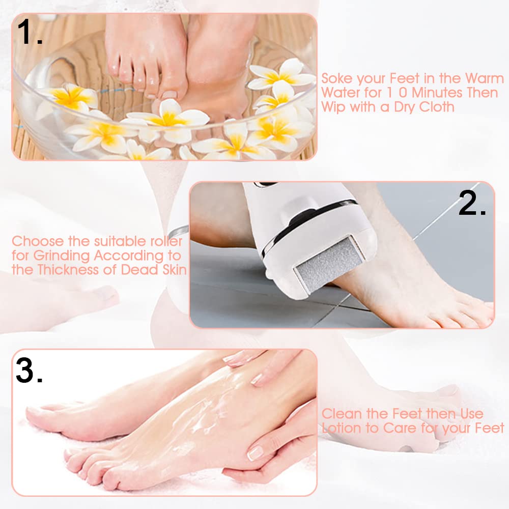 MAYCREATE Electric Callus Remover for Foot Care with 2 Speeds and 1200 mAh Battery | LED Display