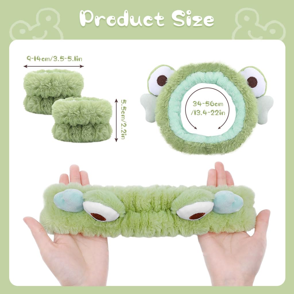 MAYCREATE Headband for Face Wash Set of 3pcs with Water Absorbent Plush for Women | Skincare and Makeup