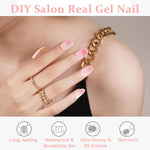 MAYCREATE Semi Cured Gel Nail Strips for DIY French Tips with UV Activated Coating | 16PCS Set