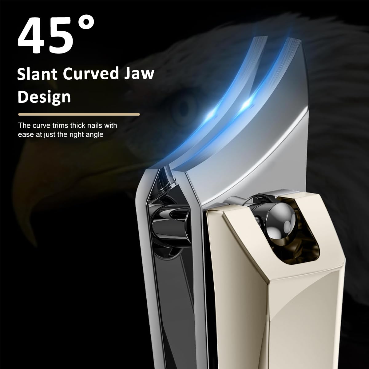 MAYCREATE Nail Clipper Set with Slanted Edge and Nail Filer in Compact Travel Case | Gift for Men and Women