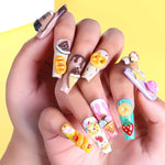 MAYCREATE 3D Cartoon Nail Charms for DIY Nail Art with 12 Styles and Resin Design | Includes Storage Box