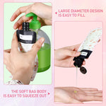 MAYCREATE Travel Bottles for Toiletries with Leak Proof Twist Off Lids 6pcs 90ml PET Pouches