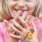 MAYCREATE Children Press On Nails Kit 72pcs with ABS Full Cover Tips for Girls | Fun DIY Gift