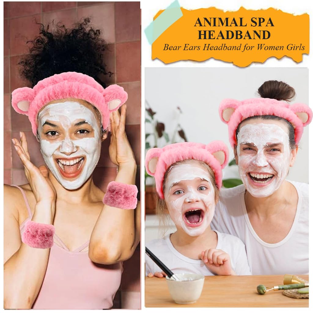 MAYCREATE Skincare Headband for Face Wash with Plush Water Absorbent Fabric | 3pcs Set for Women