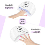 MAYCREATE® LED UV Nail Polish Dryer Machine,150W Professional Polish Nail Dryer Light with 5 Timer Setting, Automatic Sensor Nail Curing Nail Art Lamp Manicure Pedicure Tool