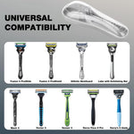 MAYCREATE Razor Storage Case for Travel with Ventilated Flip-up Lid | Clear Universal Fit Box