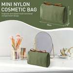 MAYCREATE Makeup Pouch Bag Set for Travel with Dual Zipper and Inner Pockets | Waterproof Polyester 2Pcs 18x14x5cm