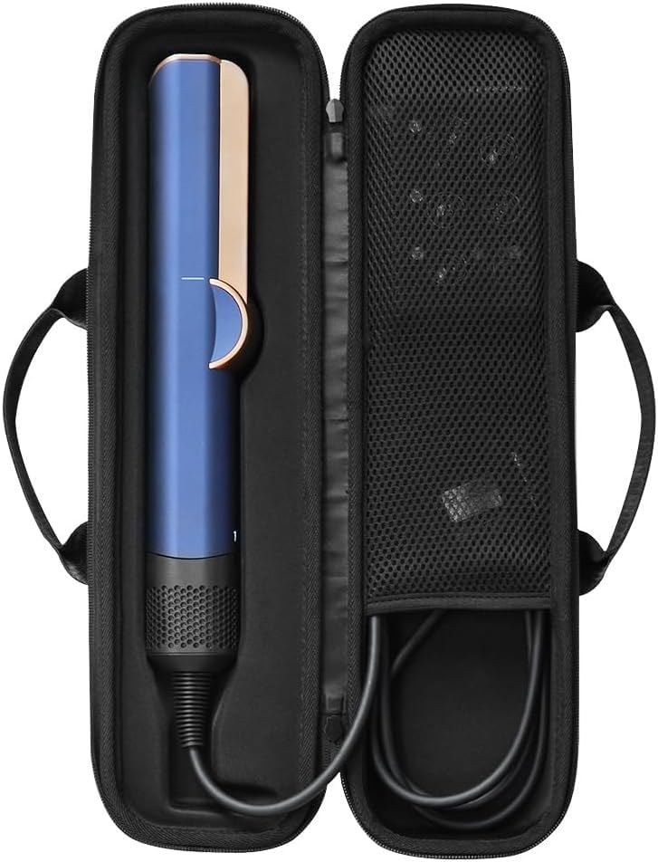 MAYCREATE® Travel Carrying Case Compatible with Dyson Airstrait/Hair Straightener, Airstrait HT01 Accessories Tools Hard Case, Waterproof Storage Bag - Black