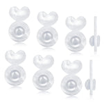 MAYCREATE® 10Pcs Earring Backs for Droopy Ears Sweet Heart Shaped Acrylic Charm Rubber Earring Backs Fashion Women Girls Earring Backs for Hoop Earrings, Large Earrings, Bold Earrings