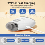 MAYCREATE USB Baby Nail Trimmer with LED Light featuring 2 in 1 Dual Head Design for Kids and Adults