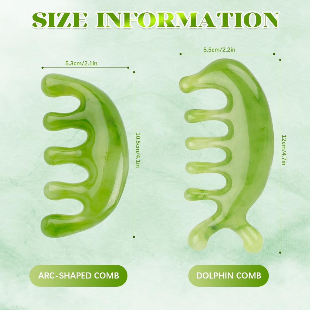 MAYCREATE Massage Combs for Scalp Care and Relaxation featuring Multi Nubs Resin Design | 2pcs