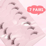 MAYCREATE False Eyelashes for Natural Cat Eye Look featuring 7 Pairs 3D Fluffy Wispy Strips