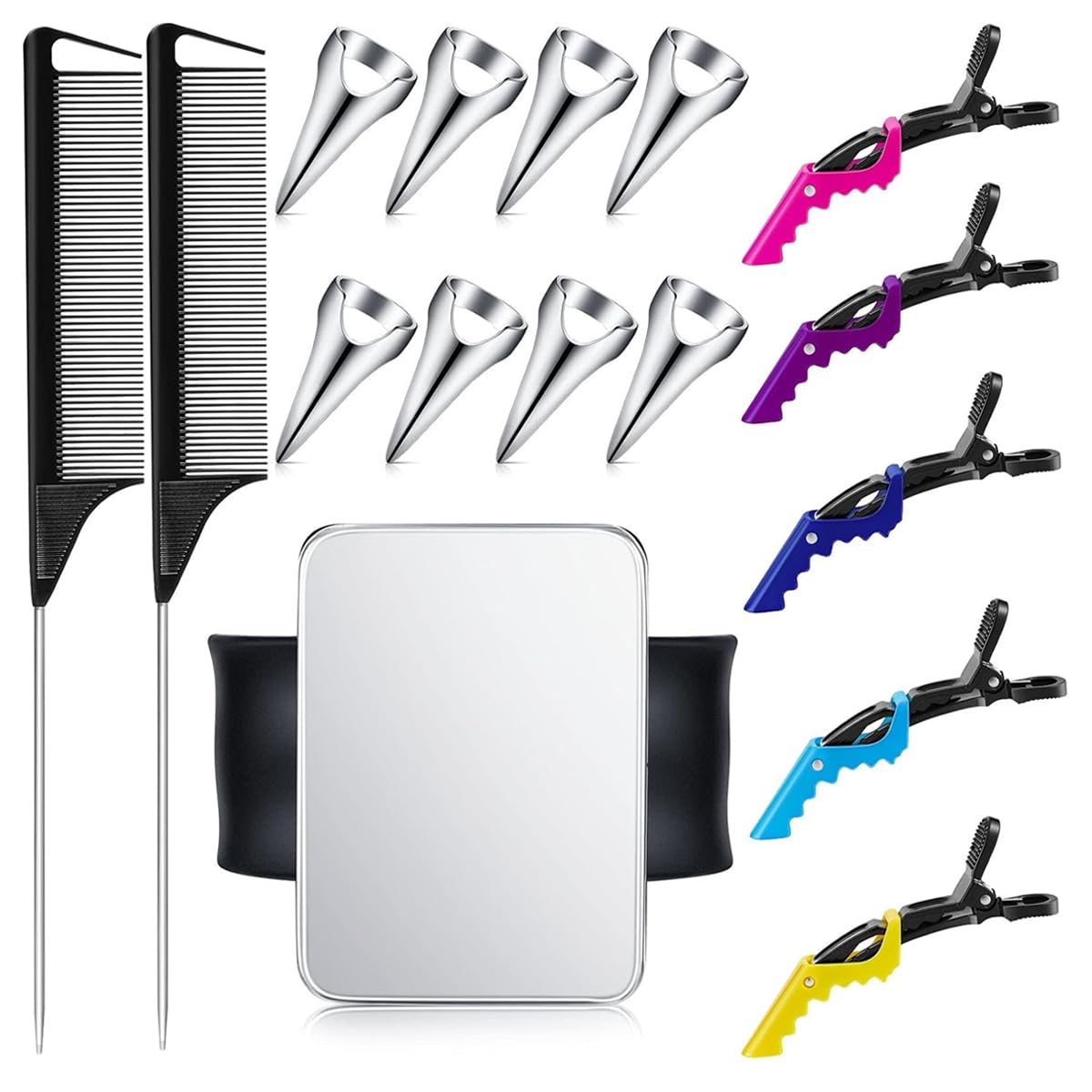 MAYCREATE Magnetic Wristband for Hair Stylists with Silicone Cushion featuring 15 Hair Tools Set