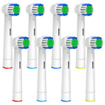 MAYCREATE Electric Toothbrush Replacement Heads for Oral B Braun with Soft Dupont Bristles Pack of 8 | Gentle Deep Cleaning Performance