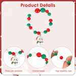 MAYCREATE Christmas Jewelry Hair Accessories Kit for Kids with Bracelet and Earrings | Gift Box Set for Holiday Dress Up