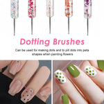 MAYCREATE Nail Art Tools Kit for Nail Design with Dual Head Dotting Tools & Liner Pens Set of 10